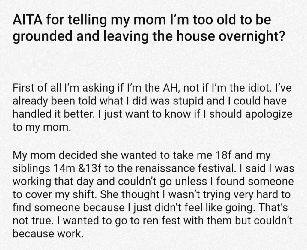 aita-for-telling-my-mom-i-m-too-old-to-be-leave-house-overnight