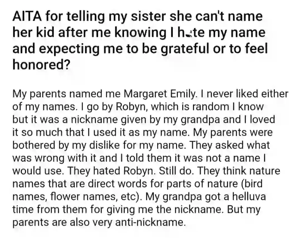 aita-for-telling-my-sister-she-can-t-name-her-kid