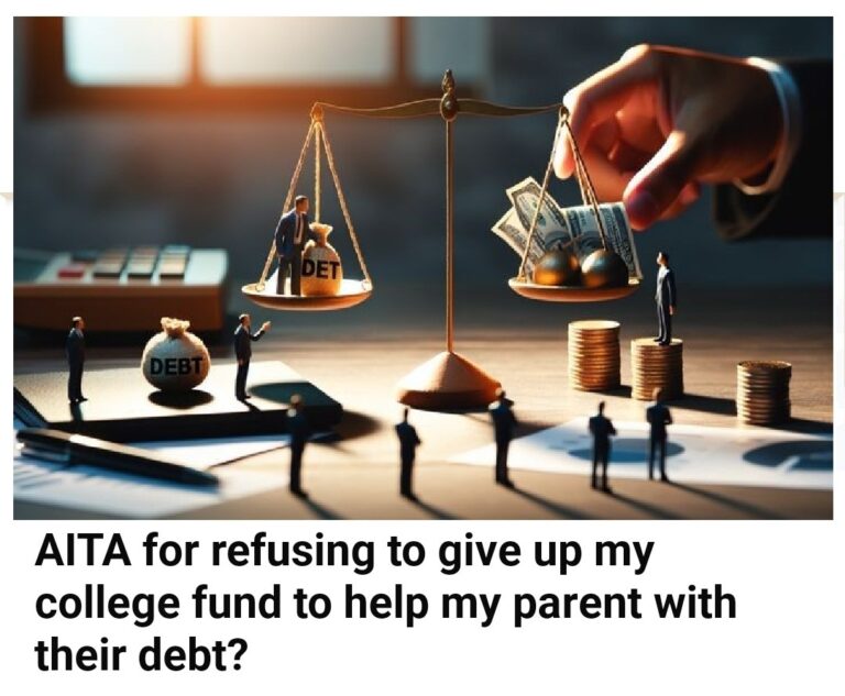 AITA For Refusing To Give Up My College Fund To Help  My Parent With Their Debt